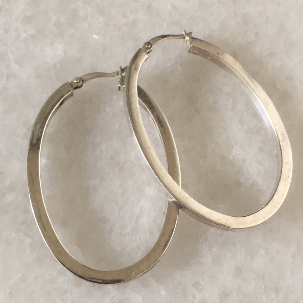 Vintage Sterling Silver Hoop Earrings